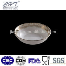 H006 Elegant small round porcelain restaurant ceramic butter dish